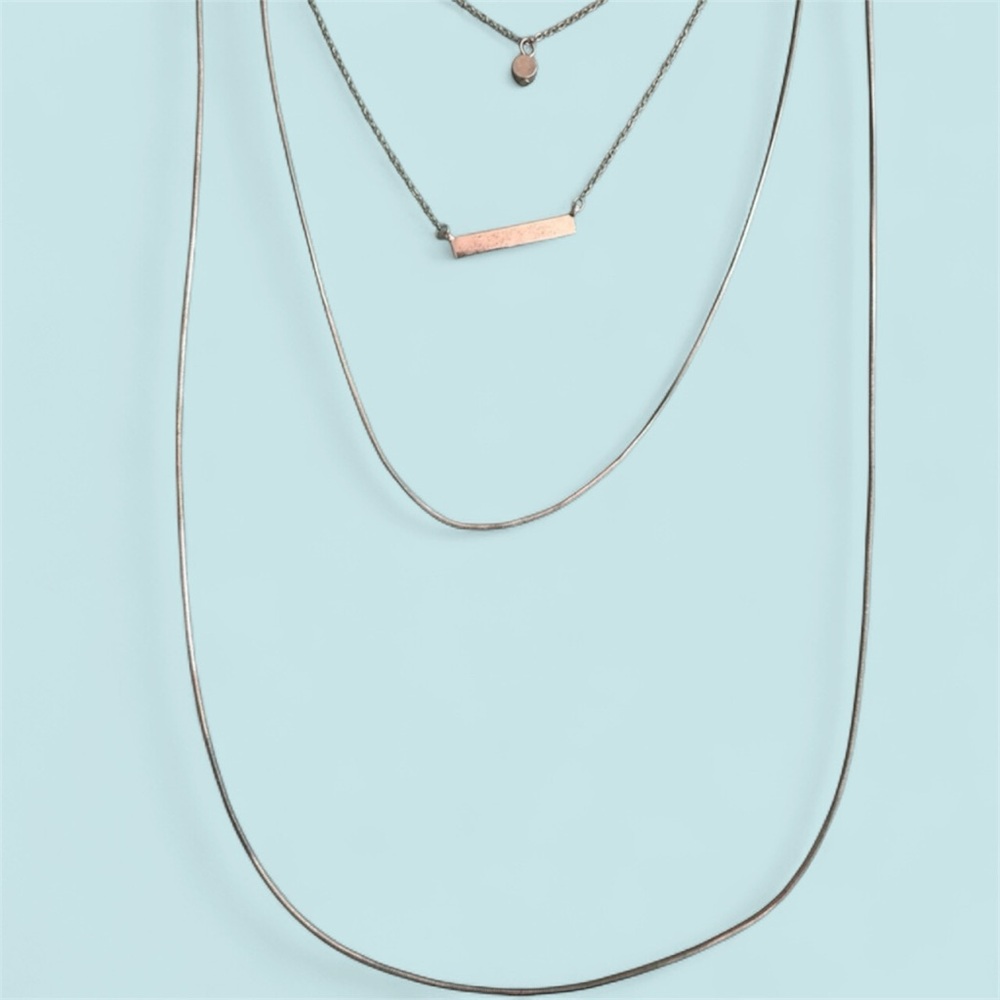 Elegant Silver 4-in-1 Necklace